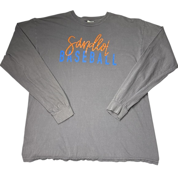 Comfort Colors Other - Sandlot Baseball Long Sleeve T-Shirt Mens XL Gray Comfort Colors Movie Fans